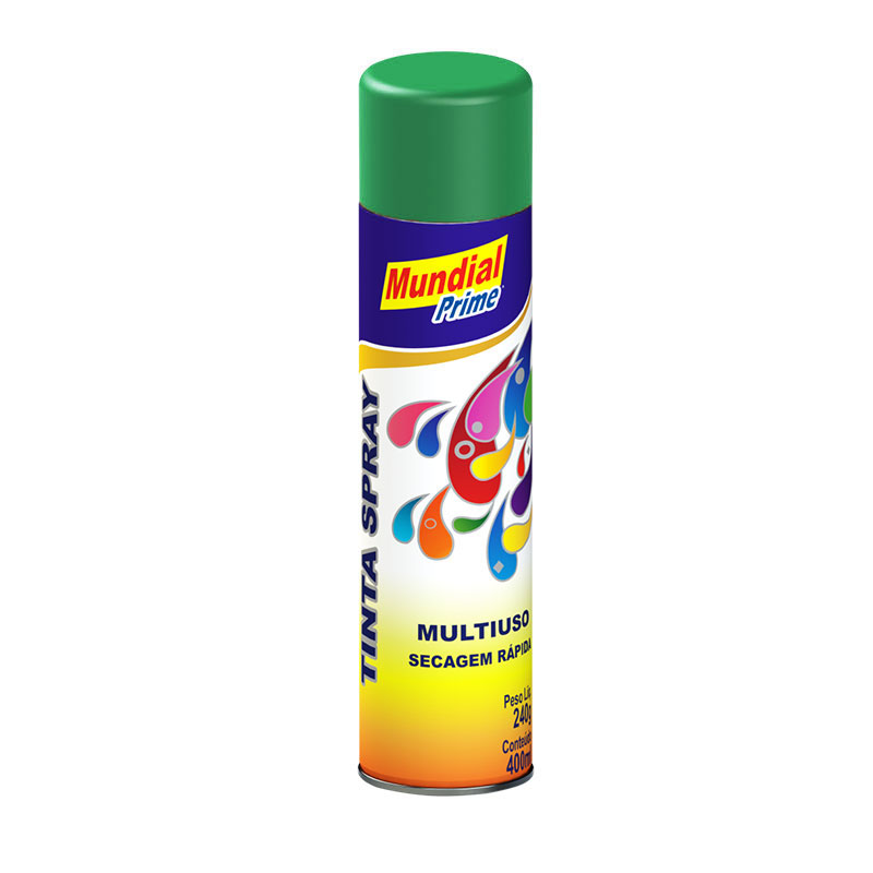 Tinta Spray 400ml. Verde Bandeira Mundial Prime