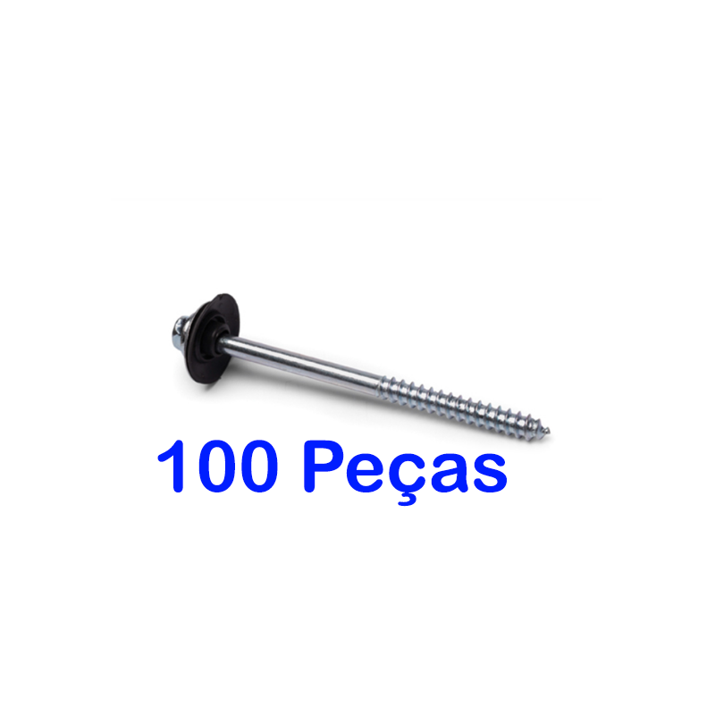 Parafuso para Telha 5/16" x 110 mm. com Kit Vedação pacote 100 peças WS