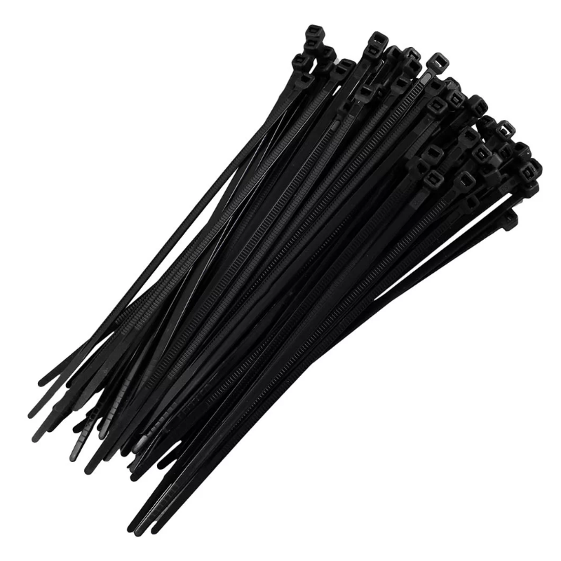 Abracadeira de Nylon Preta 2,5 mm. x 200 mm. - 100 pcs.