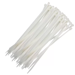 Abracadeira de Nylon Branca 3,6 mm. x 200 mm. - 100 pcs.