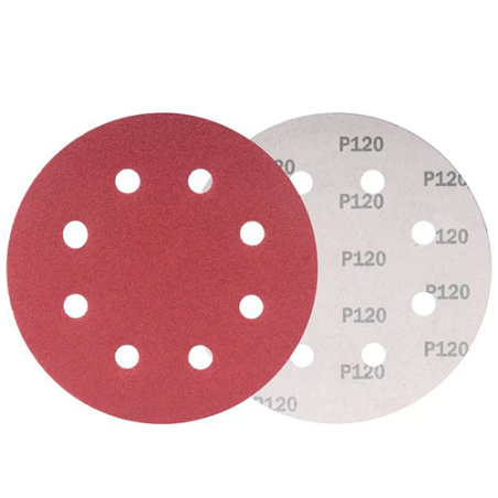 Disco de Lixa com Velcro 125 mm. 8 furos Grão 120 Pacote 10 peças Profield