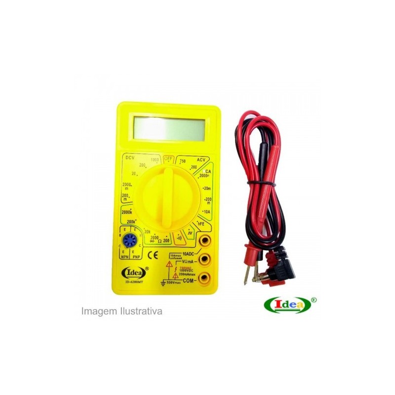 Multimetro Digital com Alarme ID-6200MT Idea