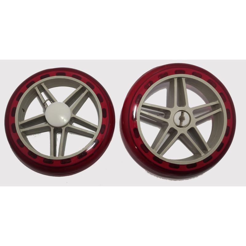 Rodas em PU 14,5 cm. para Carrinho com 2 peças ID-5373R Idea