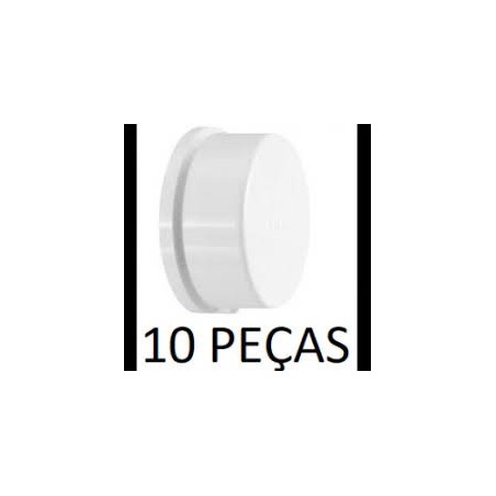 Cap Esgoto 40 mm. Pacote 10 peças Plastubos