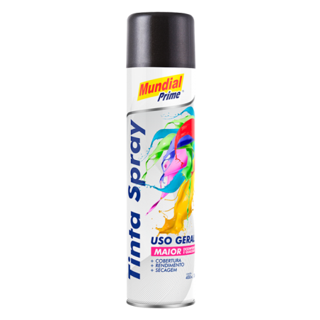 Tinta Spray 400ml. Metalica Grafite Mundial Prime