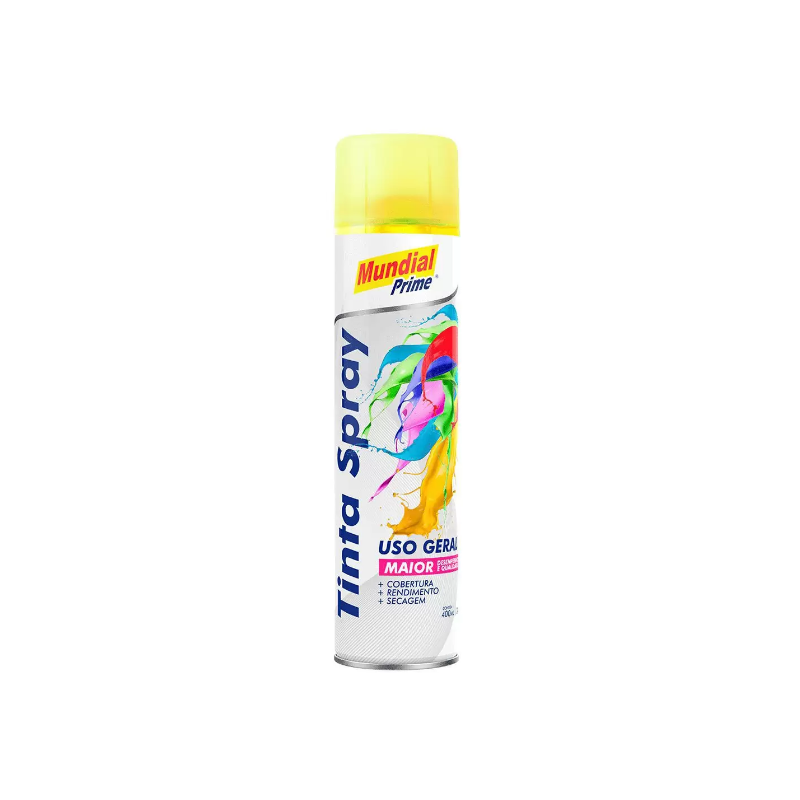 Tinta Spray 400ml. Luminoso Amarelo Mundial Prime