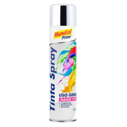 Tinta Spray 400ml. Metalica Cromado Mundial Prime