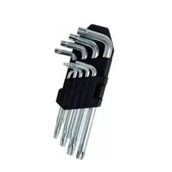 Chave Allen/Torx com Furo Jogo 9 peças Cromo Vanádio ID-4532H Idea