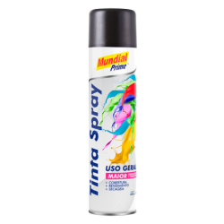 Tinta Spray 400ml. Metalica Grafite Mundial Prime