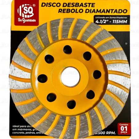 Disco de Desbaste Diamantado 115 mm x 22.23 mm x 8 mm SQ-4199