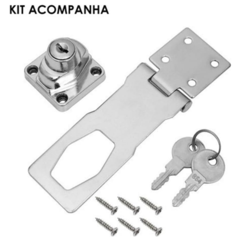 Fechadura para Gavetas e Armários 6,5 cm. 2 chaves 6 parafusos ID-8155T Idea