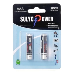 Pilha Comum AAA Blister 2 peças Sulyc Power