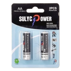 Pilha Comum AA Blister 2 peças Sulyc Power