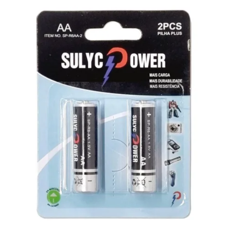 Pilha Comum AA Blister 2 peças Sulyc Power