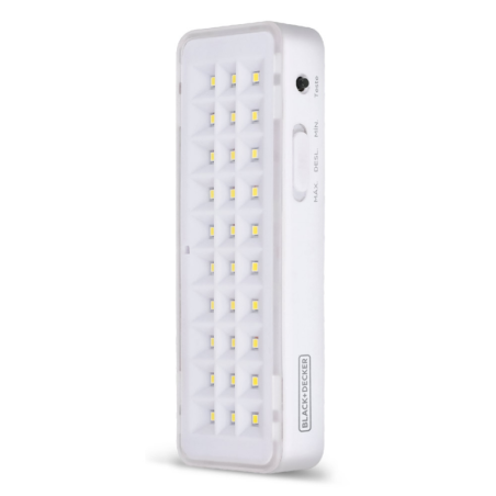 Luminária de Emergência 15 cm. 30 LEDS Bivolt Black+Decker
