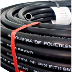 Mangueira Preta PVC Ponta Vermelha 1/2" x 50 m. Bravo