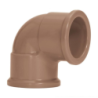 Joelho Soldável Marrom PVC 50 mm. x 90° Pacote 10 peças Shiva