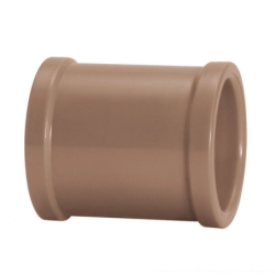 Luva Soldável Marrom PVC 50 mm. Pacote 10 peças Shiva