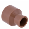 Redução Soldável Longa Marrom PVC 50 mm. x 25 mm. Pacote 10 peças Shiva