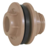 Adaptador Curto Caixa D'água Soldável Marrom PVC 50 mm. Pacote 10 peças Shiva