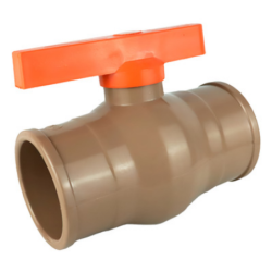 Registro Esfera Soldável Marrom PVC 50 mm. Pacote 4 peças Shiva