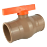 Registro Esfera Soldável Marrom PVC 50 mm. Pacote 4 peças Shiva