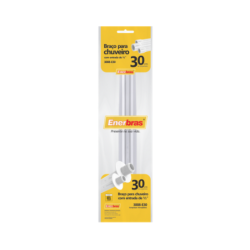 Braço para Chuveiro PVC rosca 1/2" - 30 cm. Branco Enerbras