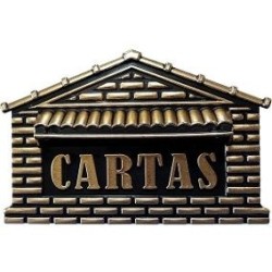 Caixa de Correio PVC Casinha 4P Dourada Real