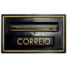 Caixa de Correio PVC 5P Preto/Dourado Real