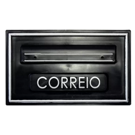 Caixa de Correio PVC 5P Preto/Prata Real