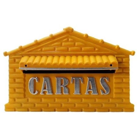 Caixa de Correio PVC Casinha 4P Amarela Real