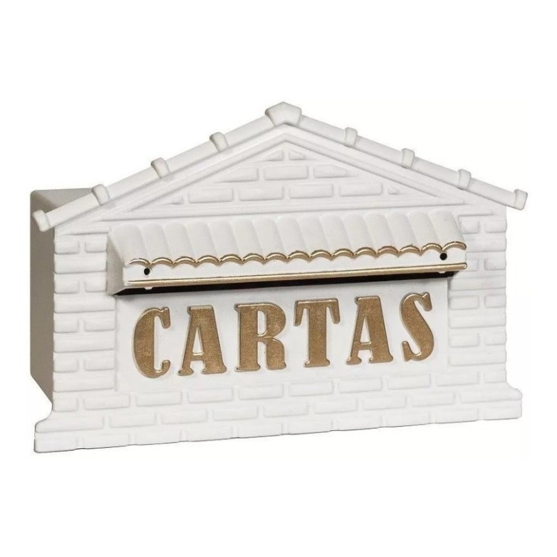 Caixa de Correio PVC Casinha 4P Branca Real