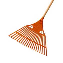 Vassoura para Grama 20 dentes Laranja com Cabo Compel