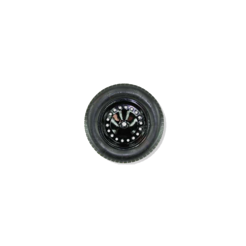 Roda 3.25-8 Aro c/Furo Passante Pneu 1" 3.25-8 Ajax