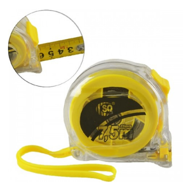 Trena Estojo Transparente 7,5 m. x 25 mm. SQ 3097