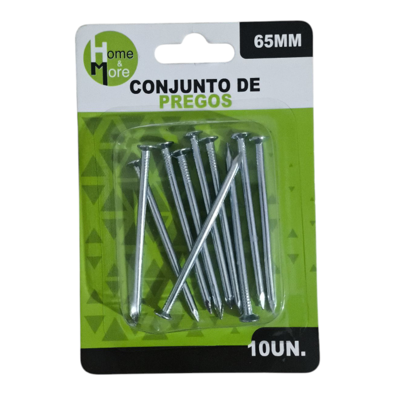 Prego de Aço 2.8 mm x 65 mm. Kit 10 peças HM664