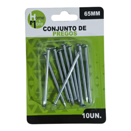 Prego de Aço 2.8 mm x 65 mm. Kit 10 peças HM664