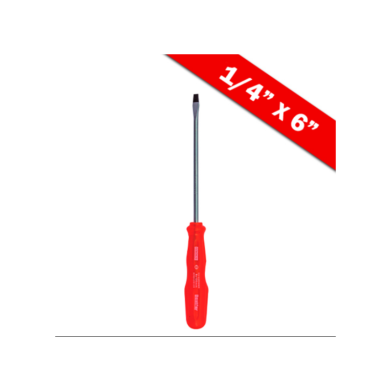 Chave Fenda 1/4" x 6" - 6 mm. x 150 mm. CRV Imantada BFH0290 Bestfer