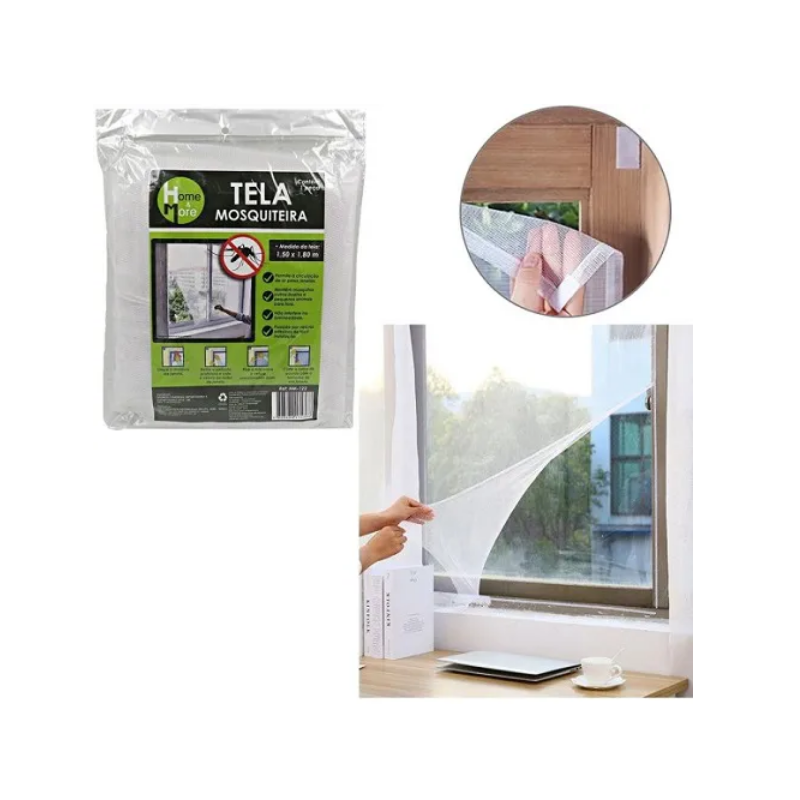 Tela Mosquiteira com Velcro 1,30 x 1,50 m. HM-121