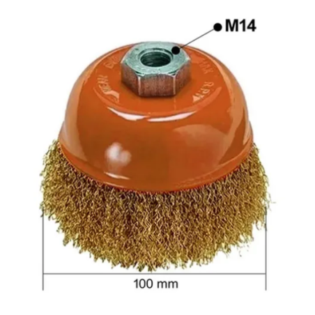 Escova de Aço Tipo Copo Torcida 4" - 100 mm. ID-8749E Idea