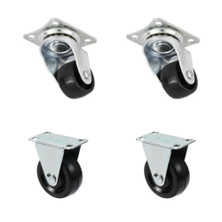 Rodas 2 Giratórias + 2 Fixas - 1.25" - ID-9452R Idea