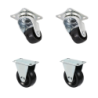 Rodas 2 Giratórias + 2 Fixas - 1.25" - ID-9452R Idea