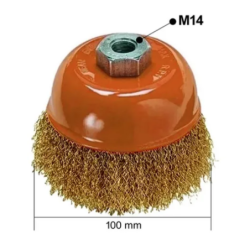 Escova de Aço Tipo Copo Torcida 4" - 100 mm. ID-8749E Idea