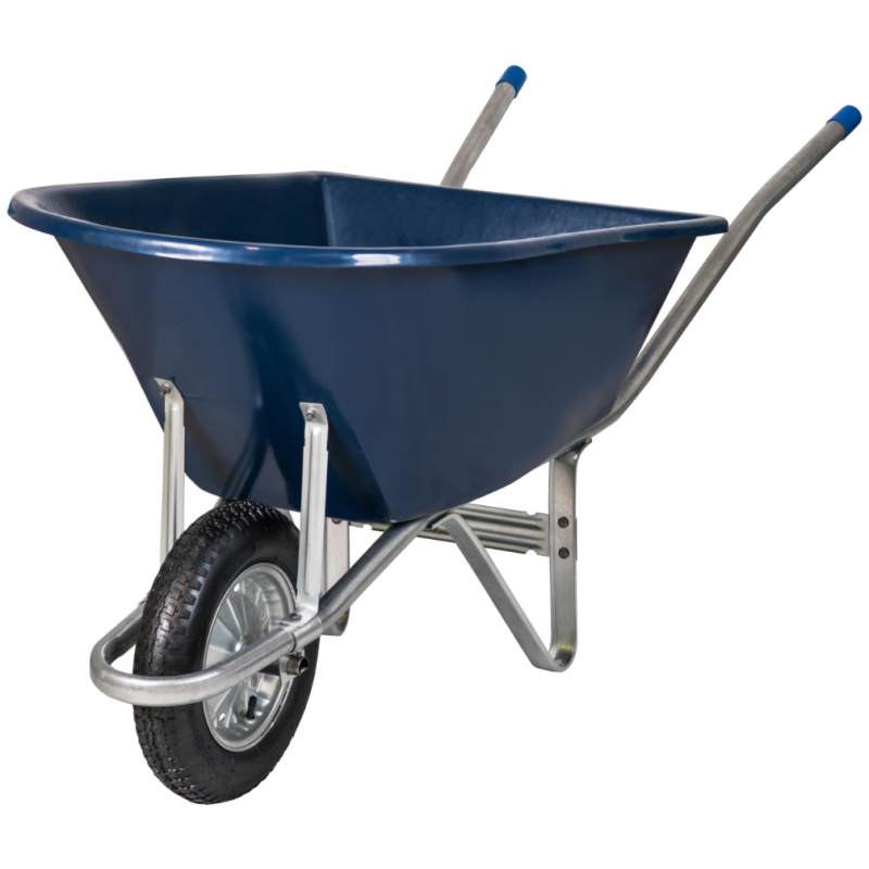 Carrinho de Mão Jumbo Azul 90 litros Pneu com Camara Metalosa