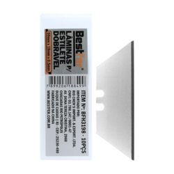 Lâmina para Estilete Dobrável Tipo Triângulo 59 mm x 19 mm. x 0,5 mm. Caixa com 10 peças BFH3198 Bestfer