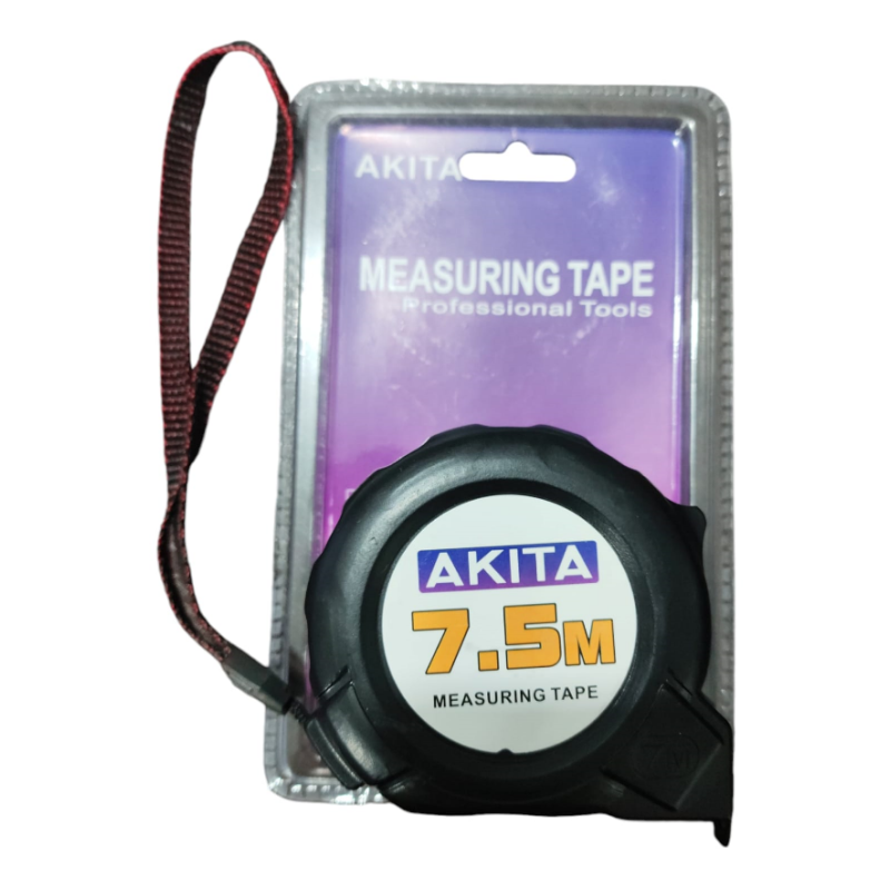 Trena Profissional com Imã 25 mm. x 7,5 m. Fita Branca FTY-22720 Akita