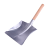 Pá de Lixo Metálica Cabo Curto 25 cm.