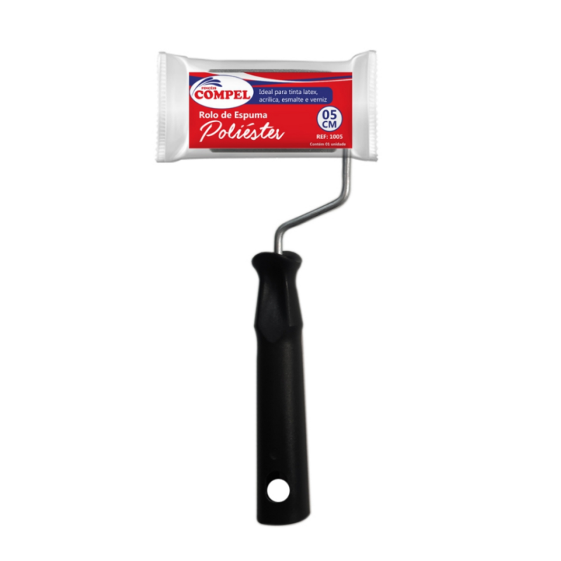 Rolo de Espuma Poliéster 05 cm. com Cabo Compel