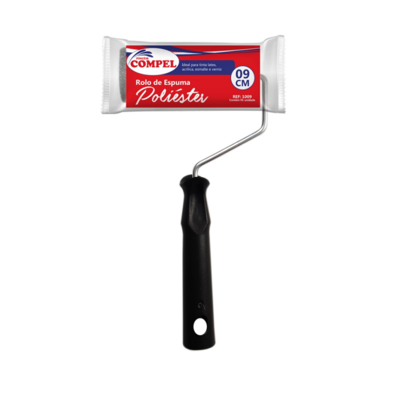 Rolo de Espuma Poliéster 09 cm. com Cabo Compel