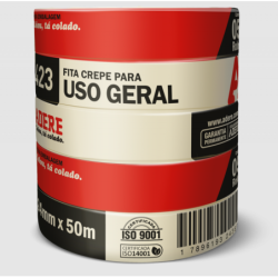 Fita Crepe Uso Geral - 24 mm x 50 m. Pacote 5 peças Adere